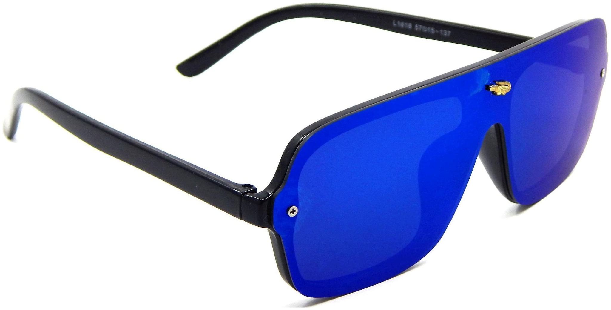 

Els Rectangle UV400 Sunglass Mirrored Black-Blue