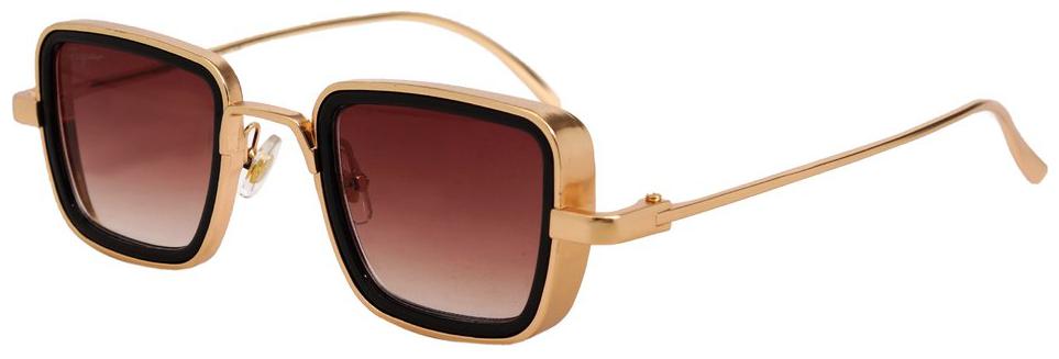 

ETRG Retro Square Brown Mirrored Metal Body Sunglass