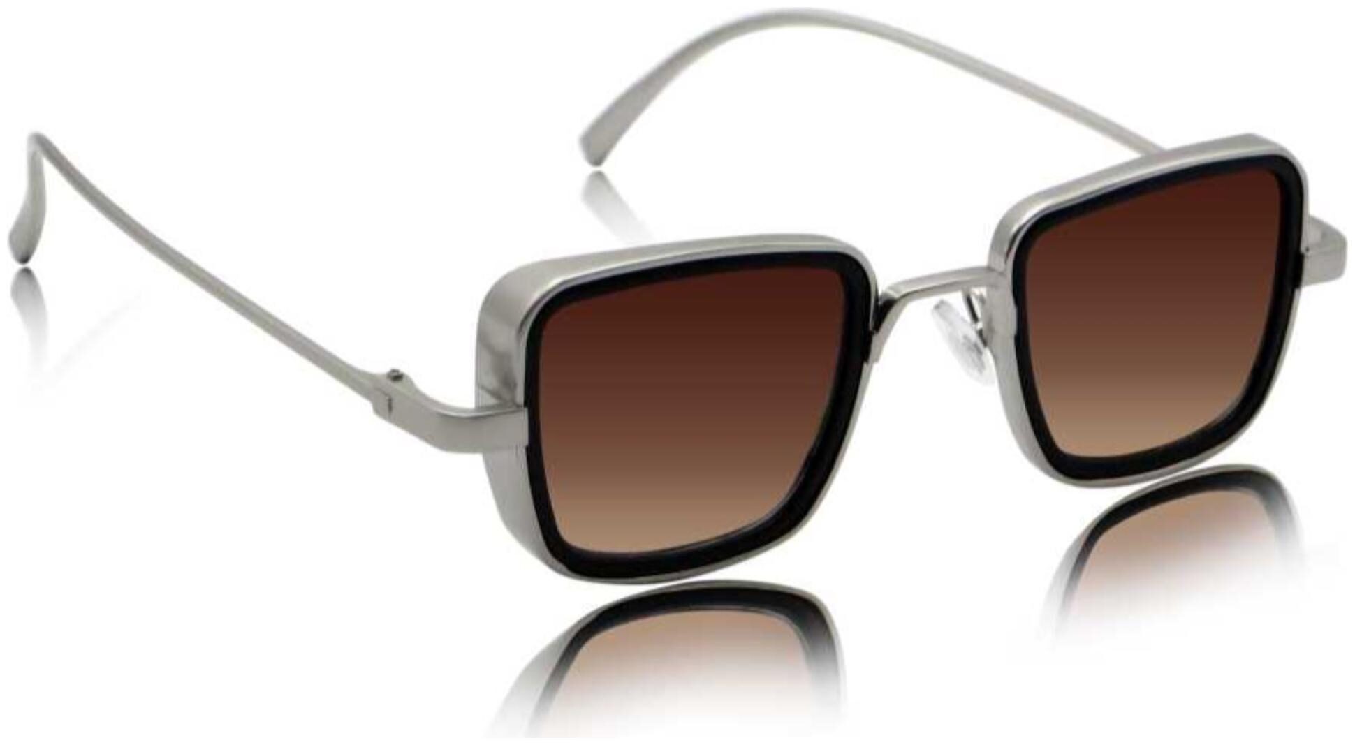 

ETRG Retro Square Black Others Metal Body Sunglass