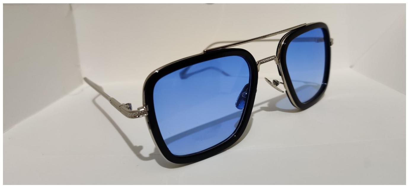 

ETRG Square Blue Causal Metal Body Sunglass