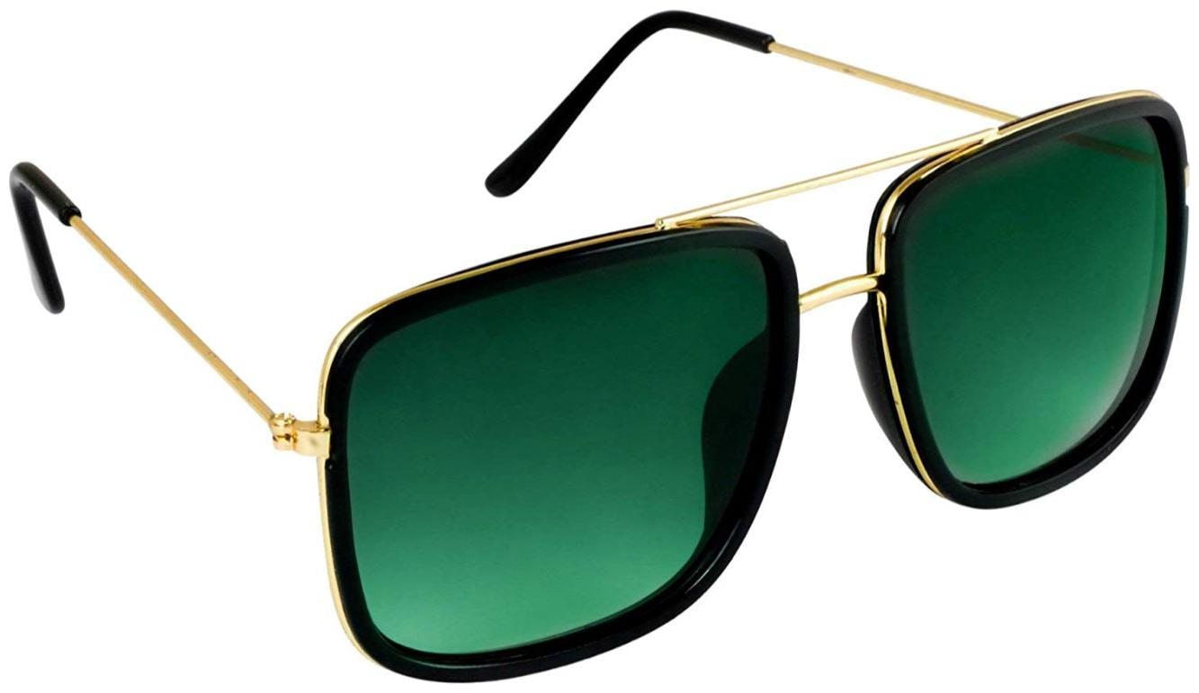 

ETRG Square Green Gradient Metal Body Sunglass