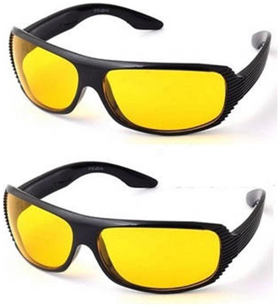 

Fashno Yellow Night Driving Sunglasses Pack of -2(Medium Size)
