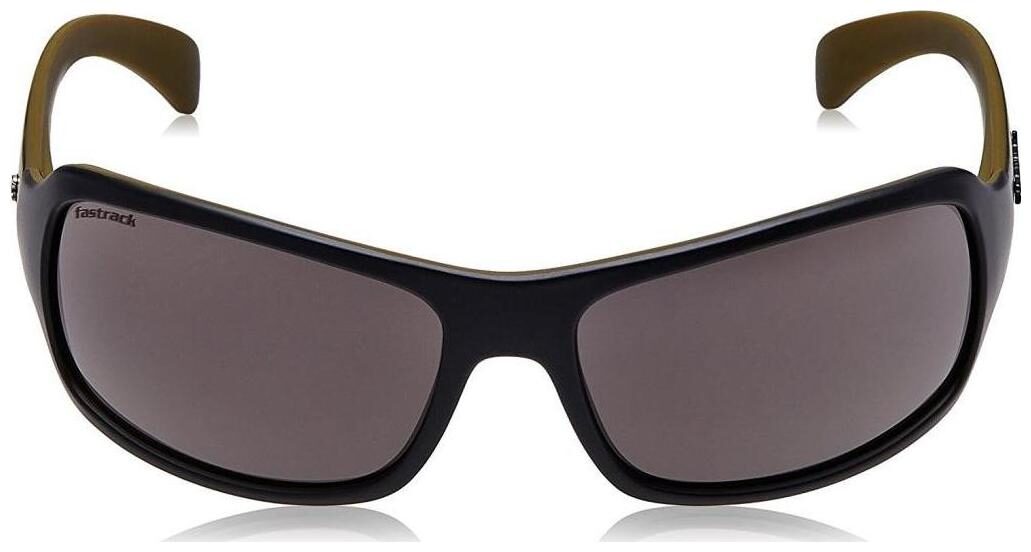 

fastrack P117BK2 matt black wraparound sunglasses