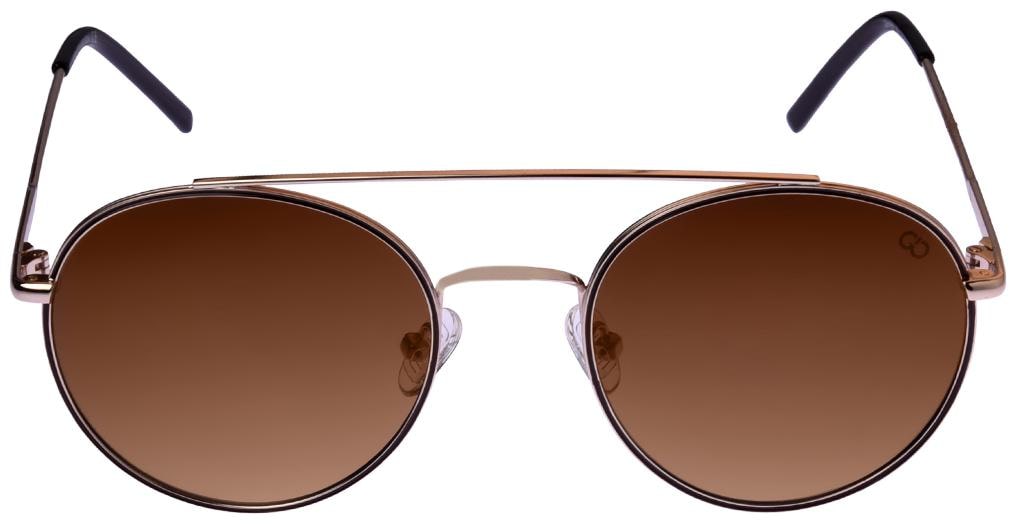 

GIO COLLECTION Metal UV Protected Round Frames For Men