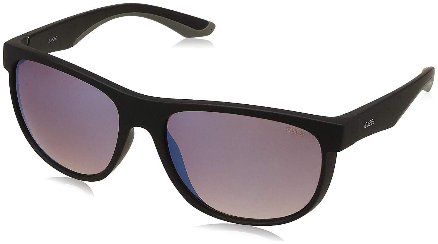 

IDEE Mirrored Square Men s Sunglasses - (IDS2457C3SG 58 Icy White Revo-Brown Gradient Color Lens)