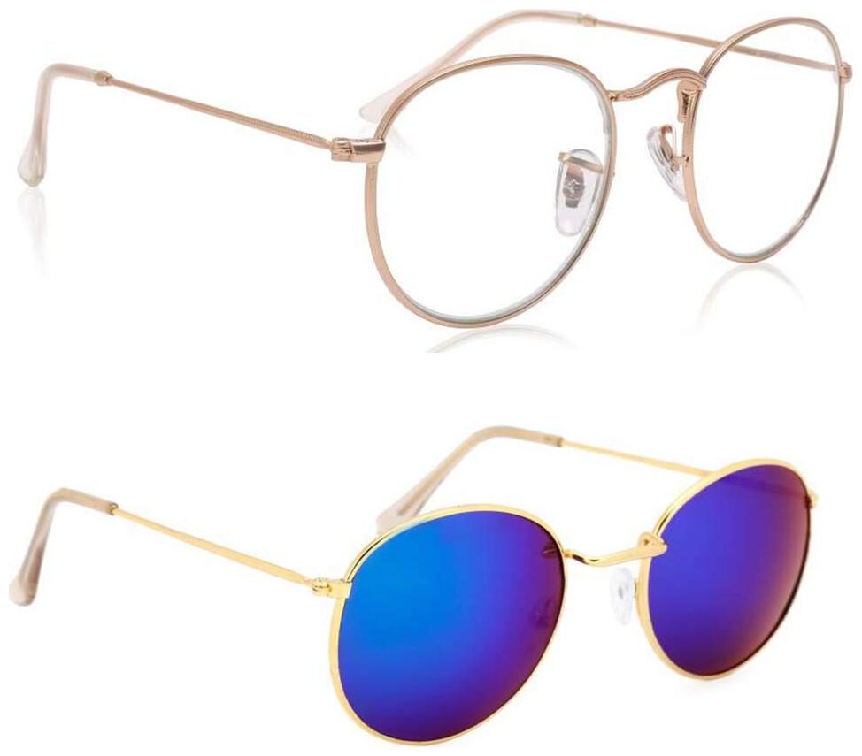 

Ivonne Oval Unisex Sunglasses (Clear Green)