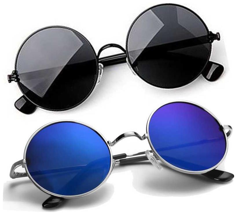 

Ivonne Round Sunglasses (Black Blue)