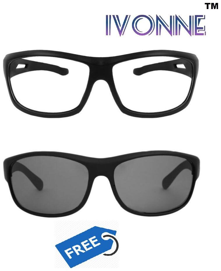 

Ivonne Unisex Day Night Driving Wrap Around Sunglasses