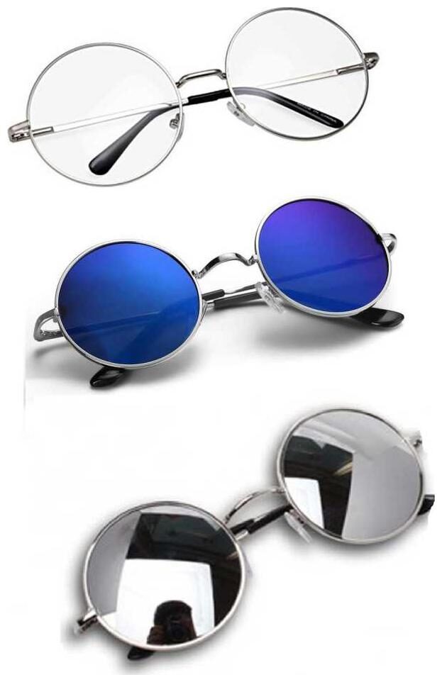 

Ivonne UV Protected Pack Of 3 Round Sunglasses