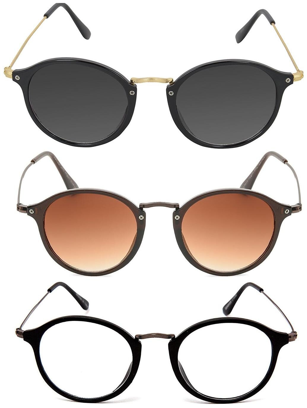 

Ivy Vacker Black Metal Regular Lens Oval Frames Eyewear for Men