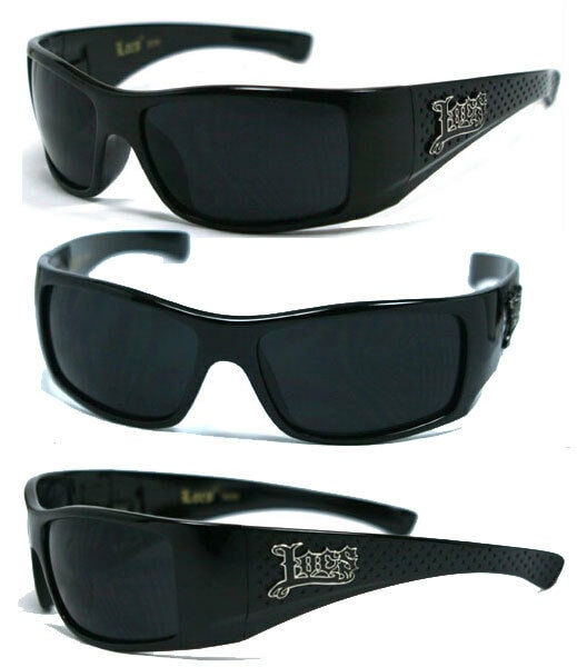 

Locs Authentic Men Cholo Motorcycle Biker Shade Sunglasses - Shiny Black LC67
