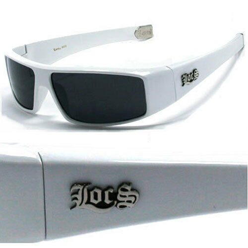 

Locs Authentic Sunglasses Motorcycle OG Style White Frame LC26