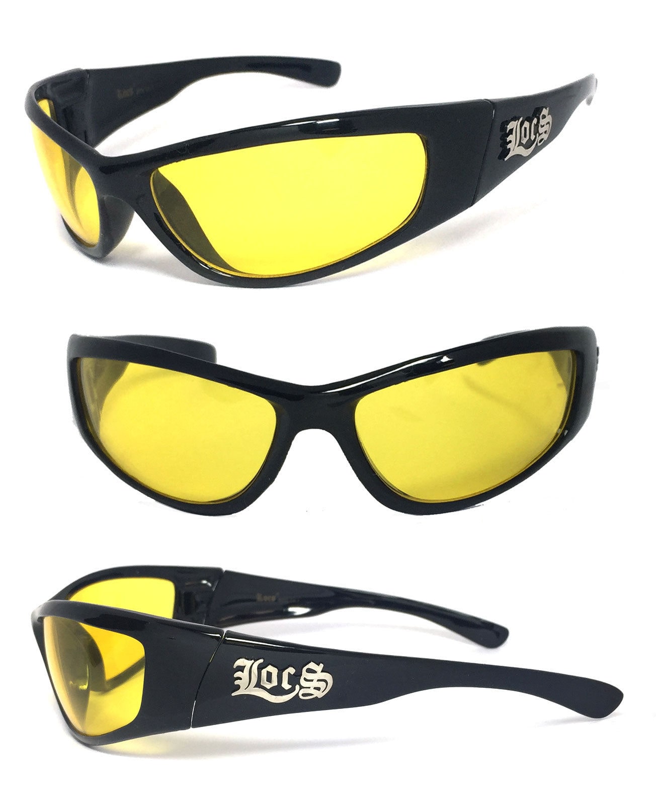 

Locs Authentic Gangster Biker Motorcycle OG Style Wrap Around Sunglasses LC53