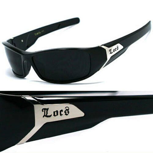 

LOCS Biker Sports Gangsta Mens Designer Sunglasses - Shiny Black LC39