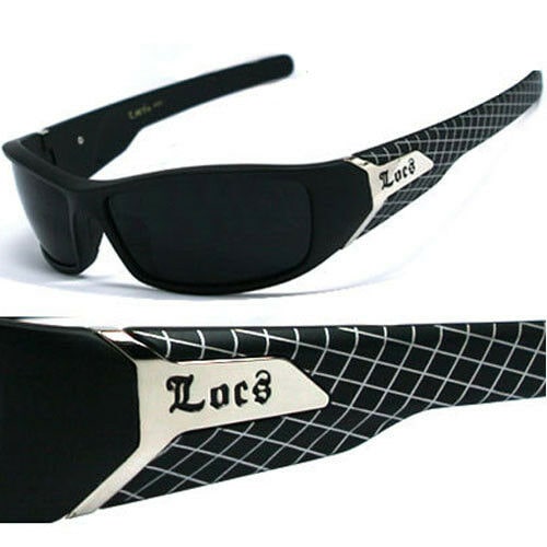 

Locs Mens Cholo Biker Sunglasses - Matte Black - LC39