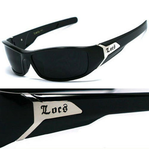 

Locs Mens Cholo Biker Sunglasses - Shiny Black - LC39