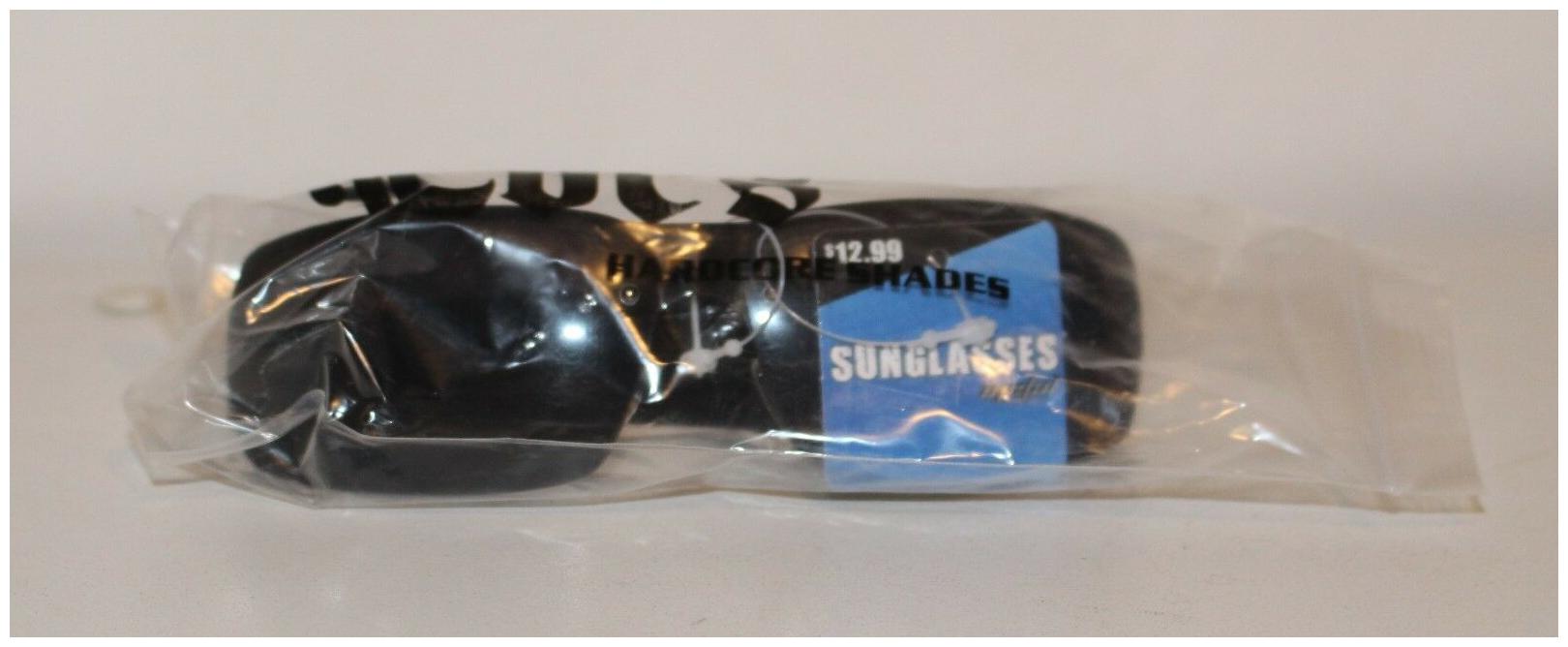 

Locs Mens Hardcore Biker Gansta Sunglasses - Blackout Shades black accent