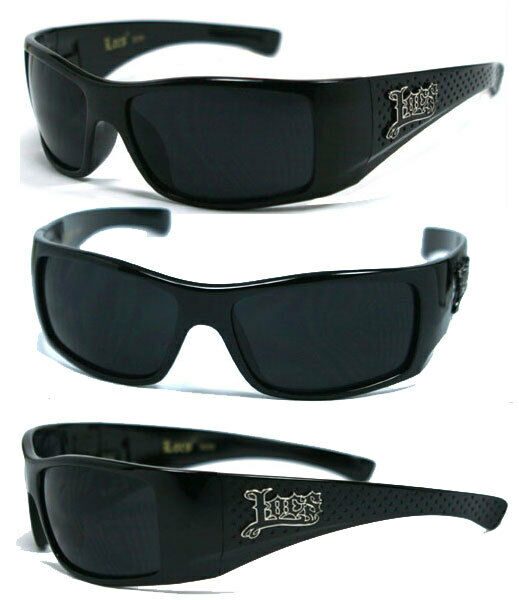 

Locs Mens Motorist Sunglasses Free Pouch - Shiny Black LC67