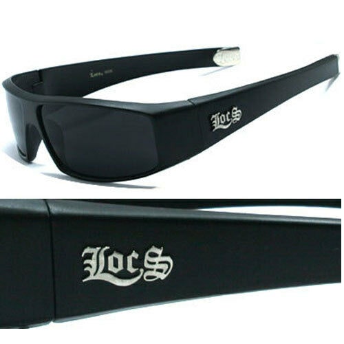 

LOCS Motorcycle Biker Cholo Gangsta OG Style Mens Sunglasses - Matte Black LC26