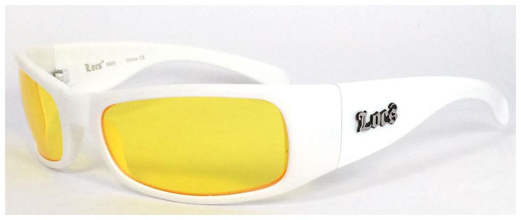 

Locs Motorcycle Bikers Cholo Sport Outdoor Mens Sunglasses - White Yellow LC02