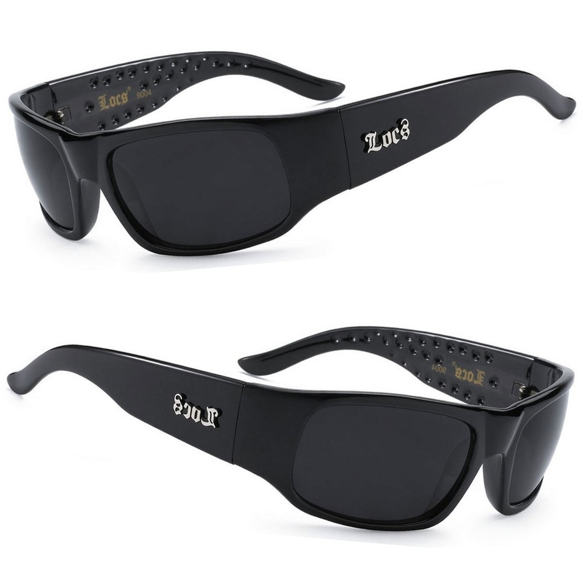 

MEN BLACK LENS GANGSTER BLACK OG SUNGLASSES LOCS BIKER UV400