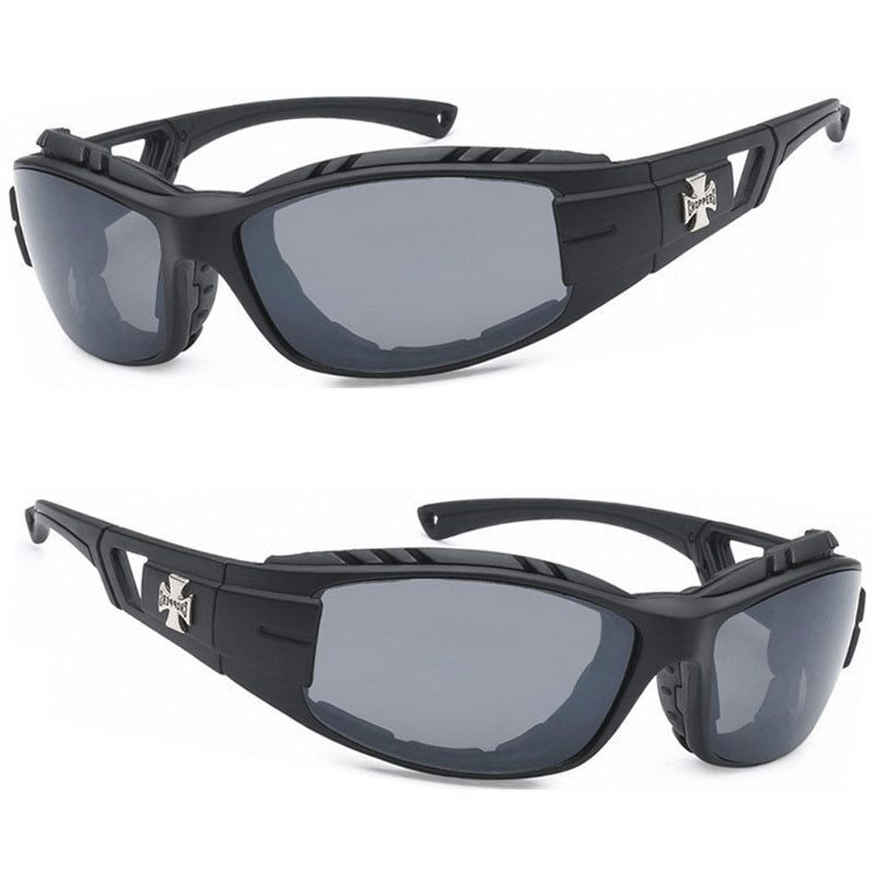 

Mens Choppers Bikers Riding Foam Padded Motorcycle Sunglasses - Black C51