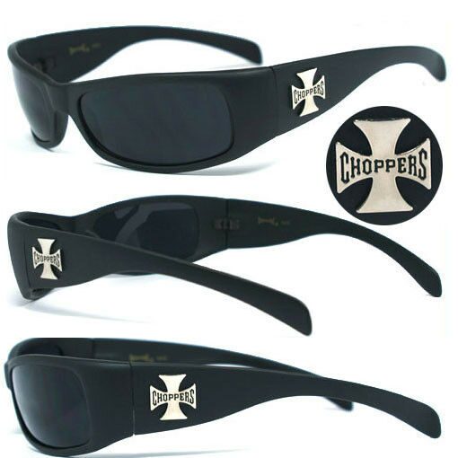 

Mens Choppers Driving Sport Motorcycle Bikers Wrap Sunglasses - M Black C11B