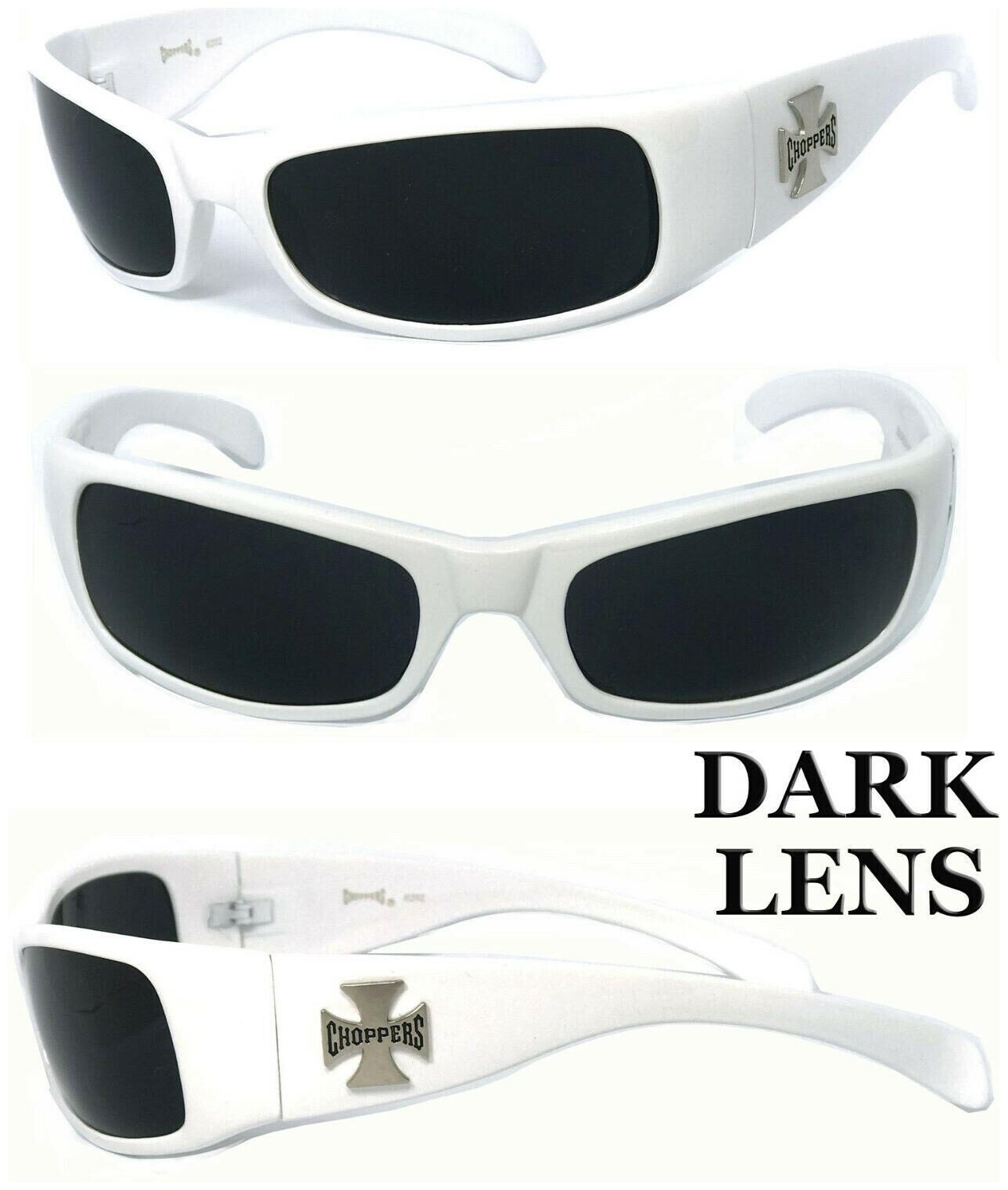 

Mens Choppers Outdoors Bikers Sports Motocycle Sunglasses - White C11B