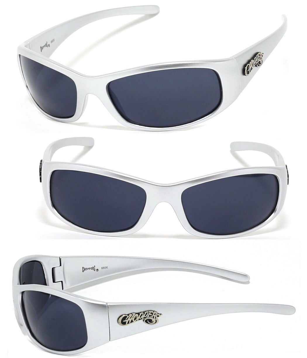 

Mens Choppers Outdoors Bikers Sport Motocycle Wrap Sunglasses - Silver C24 Word