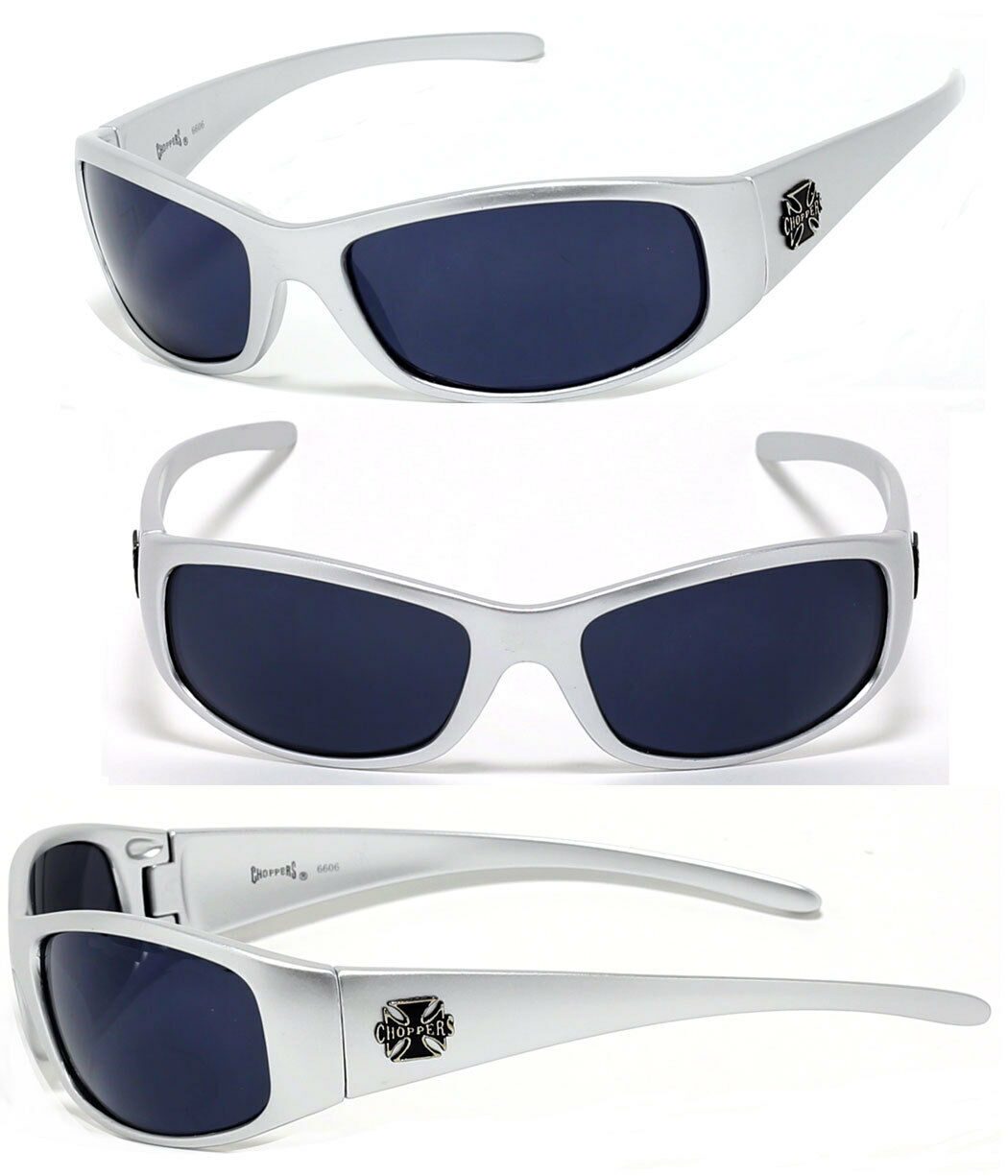 

New Choppers Bikers Men Discounted Sunglasses - Silver (Cross) C24