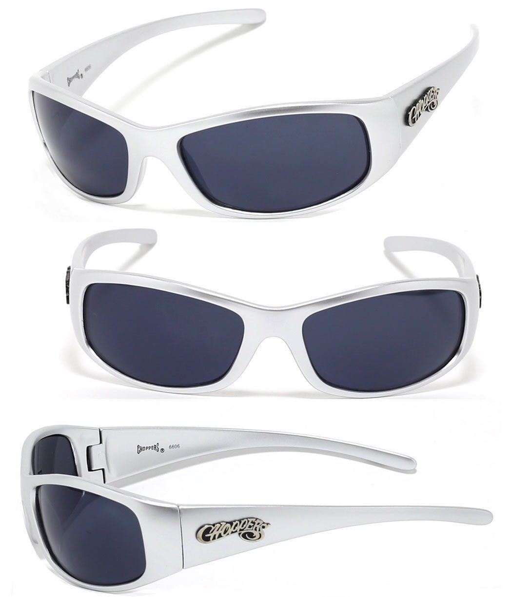 

New Choppers Bikers Men Sunglasses Free Pouch - Silver (Word) C24