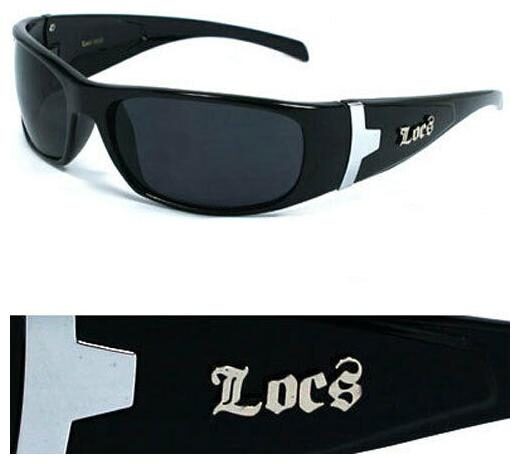 

New Locs Men Cholo UV400 Sunglasses - Black LC22