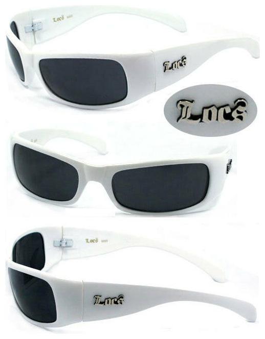 

New Locs Men Cholo Designer Sunglasses - White LC02