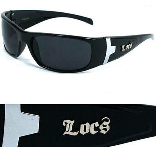 

New Locs Men Cholo Designer Sunglasses - Black LC22