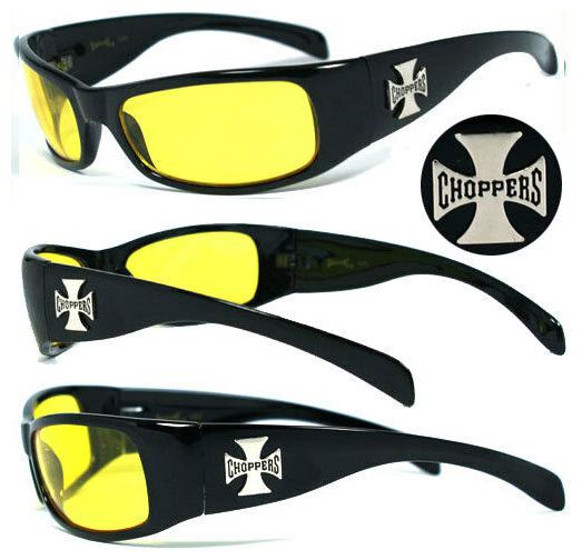 

Night Driving Choppers Motor Driving Men Wrap Around Sunglasses - Yellow C11B
