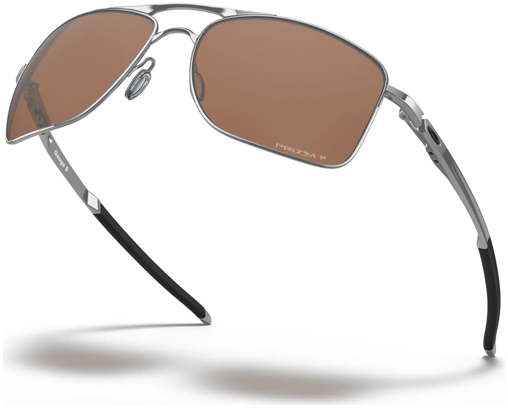 

Oakley Silver Brown Polarized Rectangular Sunglass