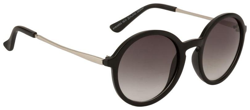 

Ochila Matte Black Grey Lens Round Sunglasses (ZR4486)