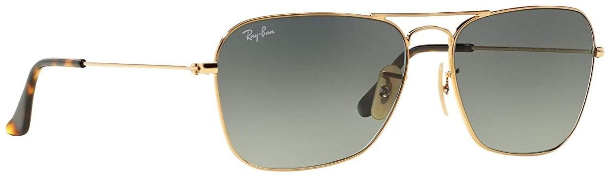 

Ray-Ban Gold Rectangular Sunglasses 0RB3136I1817158