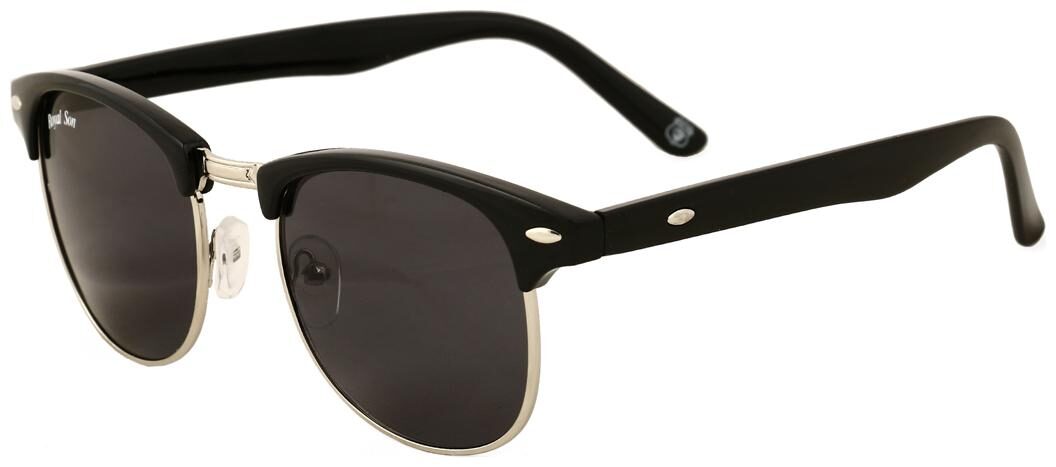 

Royal Son Silver And Black Oval Frame Sunglasses