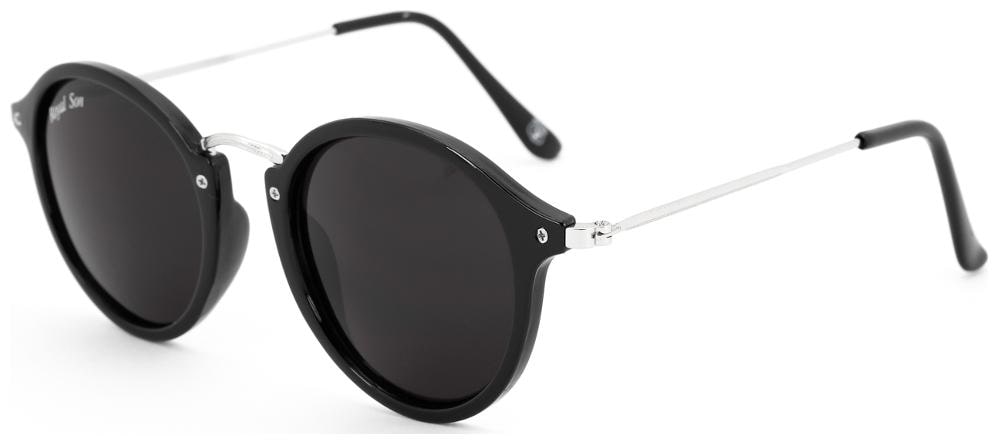 

Royal Son UV Protected Round Sunglasses For Men and Women (RS003RD 47 Black Lens)