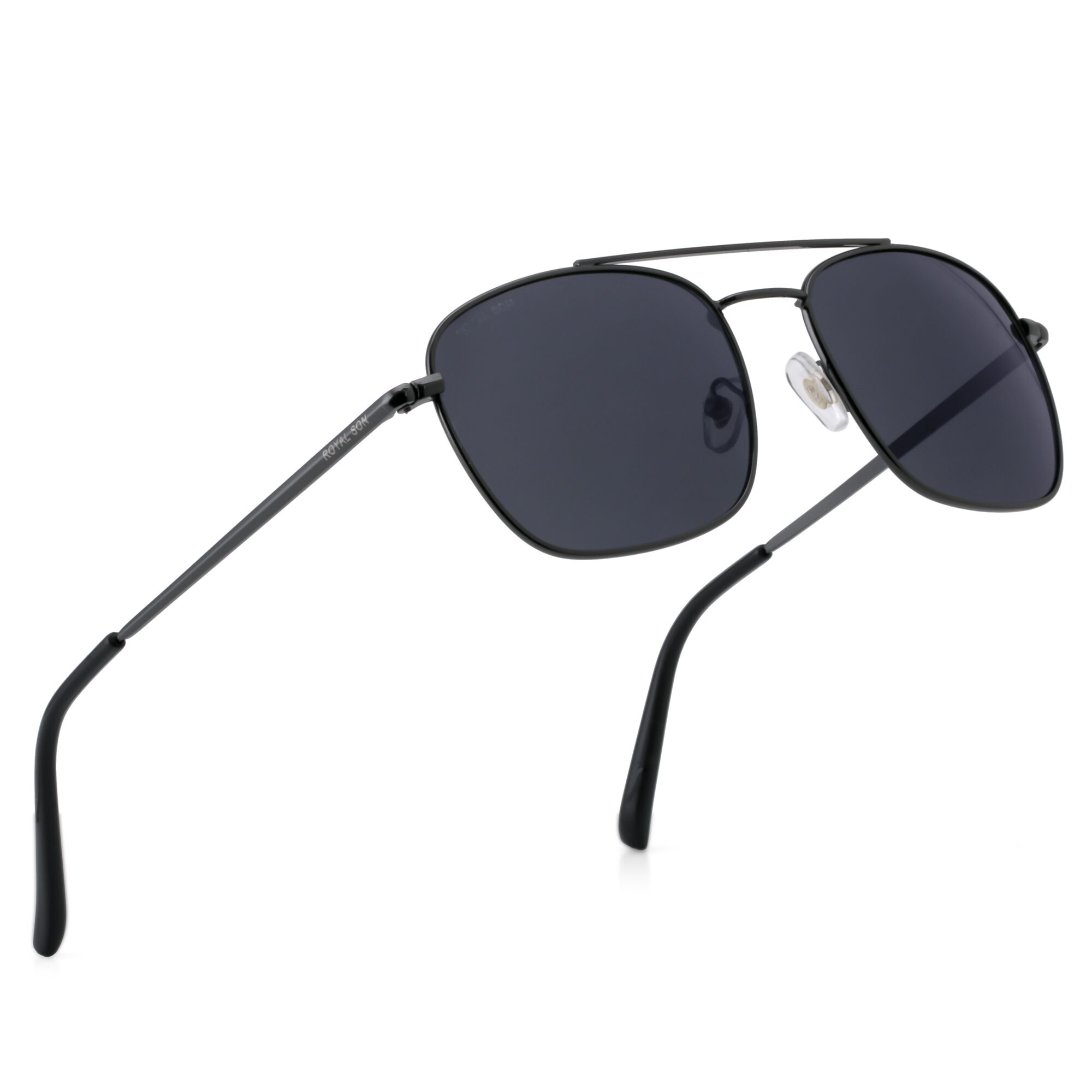 

Royal Son UV Protected Square Sunglasses For Men And (RS0039AV 58 Black Lens)