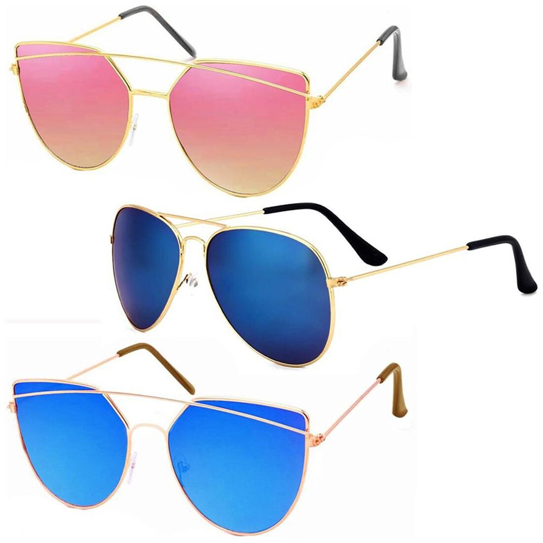

Vitoria Stylish Sunglasses With Box For Men Women Boys Girls (Pack Of 3)