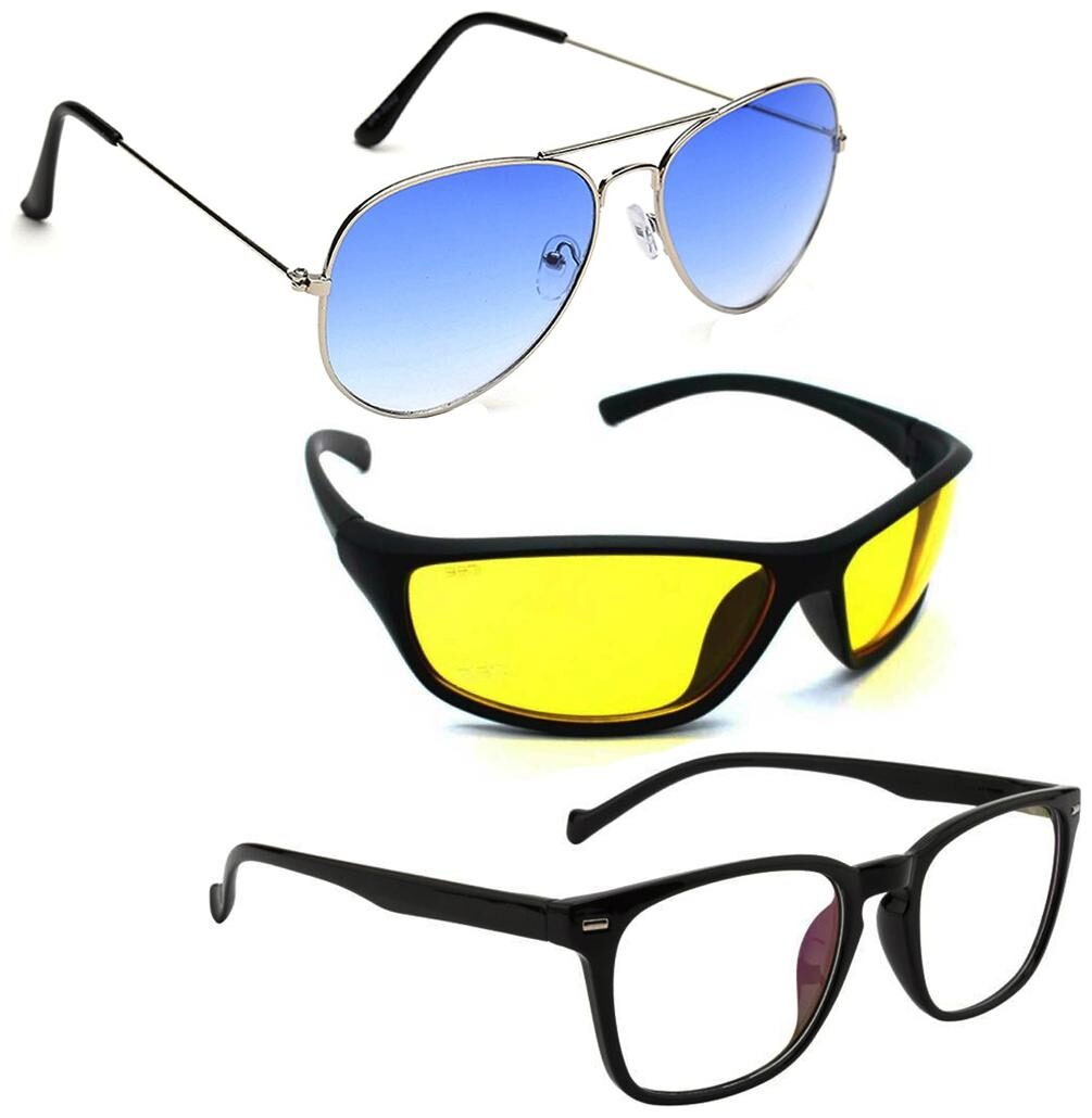 

Vitoria Stylish Fashionable Sunglasses With Box For Men Boys (Pack Of 3)