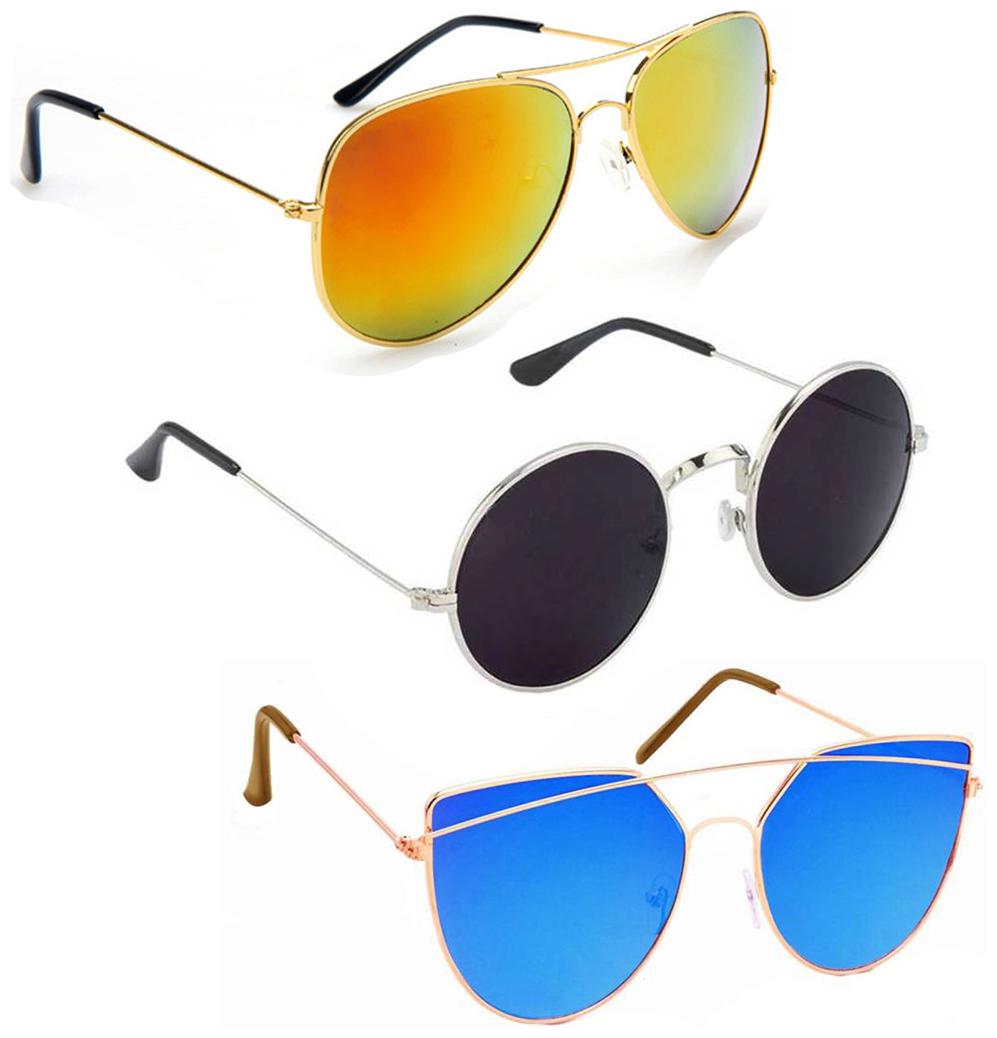 

Vitoria Stylish Fashionable Sunglasses With Box For Men Boys (Pack Of 3)