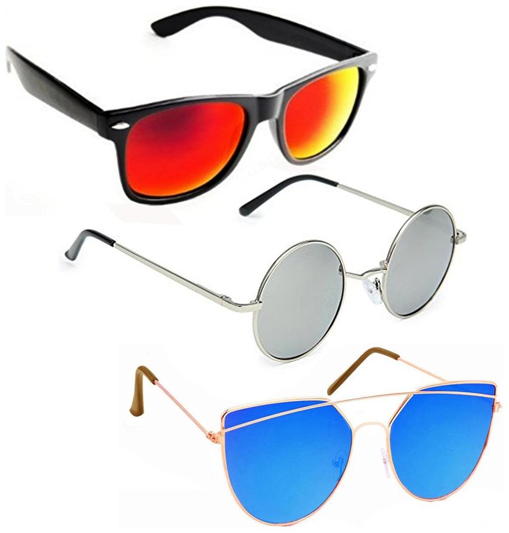 

Vitoria Stylish Fashionable Sunglasses With Box For Men Boys (Pack Of 3)