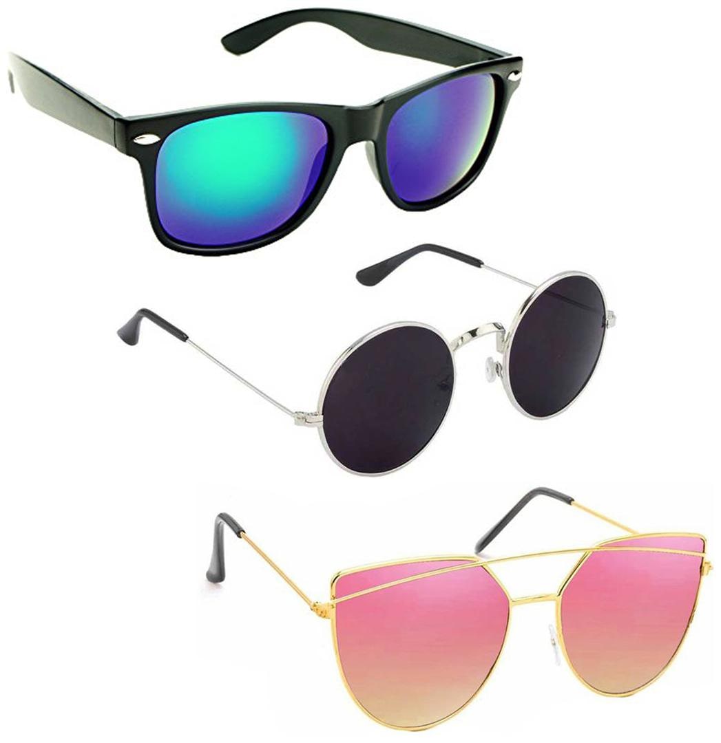 

Vitoria Stylish Fashionable Sunglasses With Box For Men Boys (Pack Of 3)
