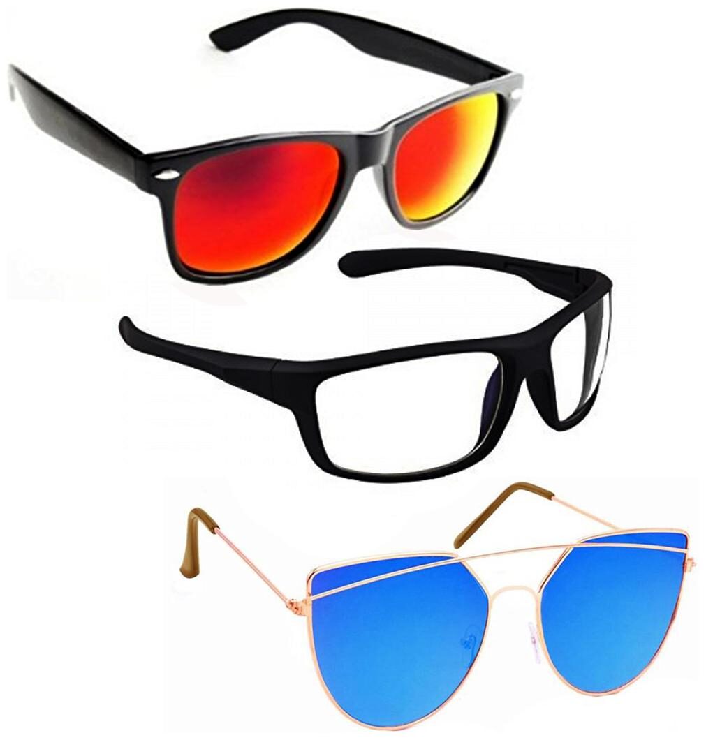 

Vitoria Stylish Fashionable Sunglasses With Box For Men Boys (Pack Of 3)