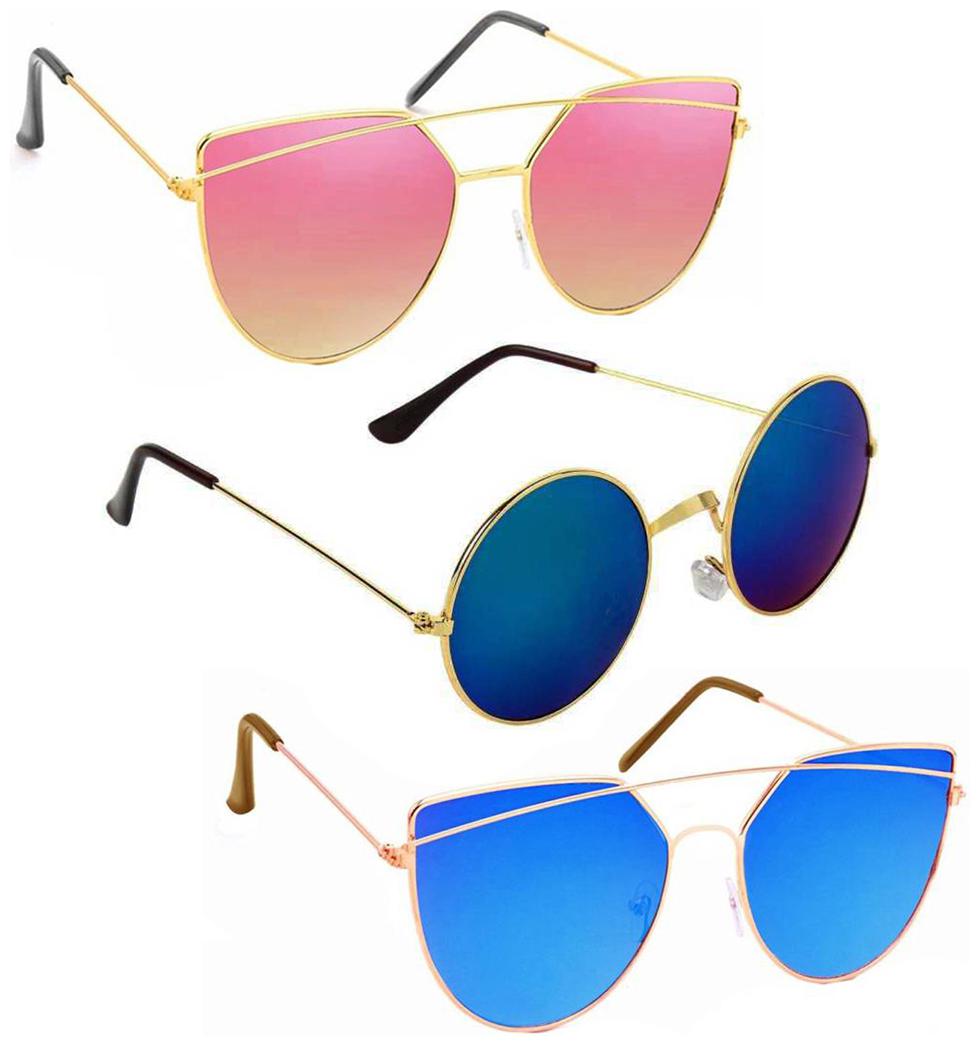 

Vitoria Stylish Fashionable Sunglasses With Box For Men Boys (Pack Of 3)