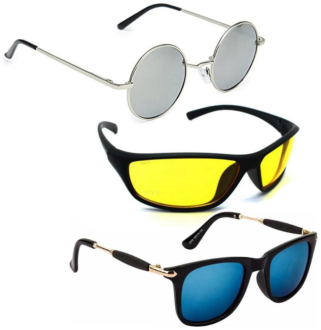 

Vitoria Stylish Fashionable Sunglasses With Box For Men Boys (Pack Of 3)