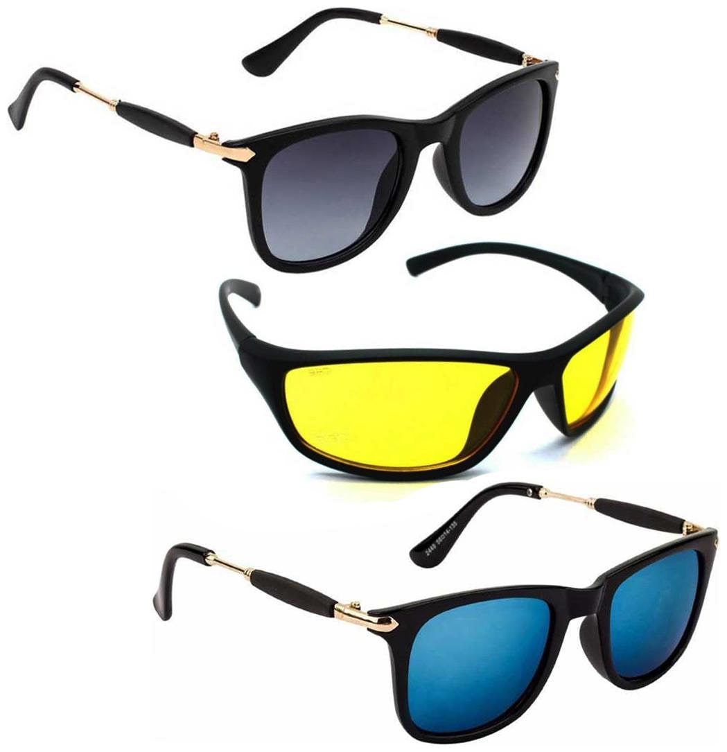

Vitoria Stylish Fashionable Sunglasses With Box For Men Boys (Pack Of 3)